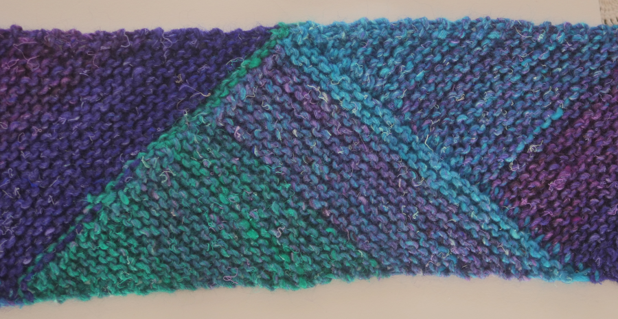one middle section of triangle scarf
